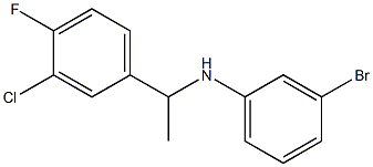 3-bromo-N-[1-(3-chloro-4-fluorophenyl)ethyl]aniline 化学構造式