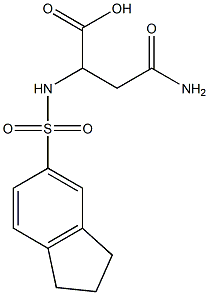 3-carbamoyl-2-(2,3-dihydro-1H-indene-5-sulfonamido)propanoic acid 结构式