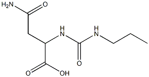 3-carbamoyl-2-[(propylcarbamoyl)amino]propanoic acid Structure