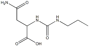 3-carbamoyl-2-[(propylcarbamoyl)amino]propanoic acid 结构式