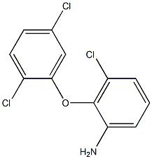 3-chloro-2-(2,5-dichlorophenoxy)aniline,,结构式