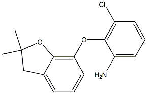 3-chloro-2-[(2,2-dimethyl-2,3-dihydro-1-benzofuran-7-yl)oxy]aniline,,结构式
