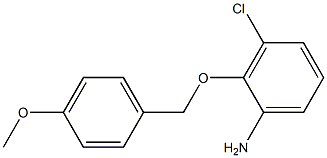 3-chloro-2-[(4-methoxyphenyl)methoxy]aniline 化学構造式