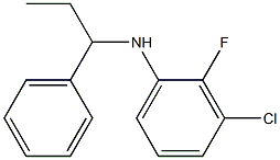 3-chloro-2-fluoro-N-(1-phenylpropyl)aniline 化学構造式