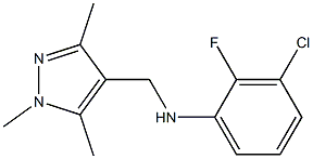  3-chloro-2-fluoro-N-[(1,3,5-trimethyl-1H-pyrazol-4-yl)methyl]aniline