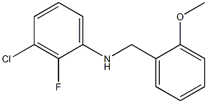 3-chloro-2-fluoro-N-[(2-methoxyphenyl)methyl]aniline,,结构式