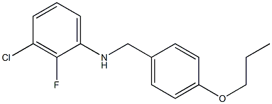 3-chloro-2-fluoro-N-[(4-propoxyphenyl)methyl]aniline 化学構造式