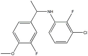 3-chloro-2-fluoro-N-[1-(3-fluoro-4-methoxyphenyl)ethyl]aniline Struktur