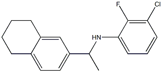 3-chloro-2-fluoro-N-[1-(5,6,7,8-tetrahydronaphthalen-2-yl)ethyl]aniline Structure