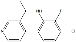 3-chloro-2-fluoro-N-[1-(pyridin-3-yl)ethyl]aniline 化学構造式