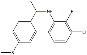 3-chloro-2-fluoro-N-{1-[4-(methylsulfanyl)phenyl]ethyl}aniline,,结构式