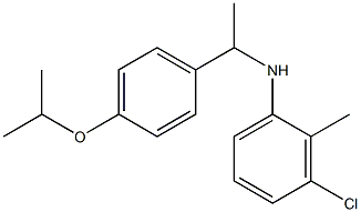 3-chloro-2-methyl-N-{1-[4-(propan-2-yloxy)phenyl]ethyl}aniline,,结构式