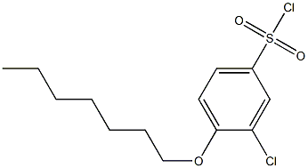 3-chloro-4-(heptyloxy)benzene-1-sulfonyl chloride Structure