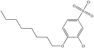 3-chloro-4-(octyloxy)benzene-1-sulfonyl chloride,,结构式
