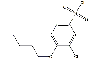 3-chloro-4-(pentyloxy)benzene-1-sulfonyl chloride,,结构式