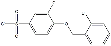  3-chloro-4-[(2-chlorophenyl)methoxy]benzene-1-sulfonyl chloride