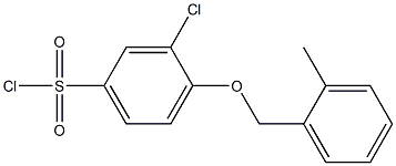 3-chloro-4-[(2-methylphenyl)methoxy]benzene-1-sulfonyl chloride