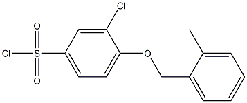 3-chloro-4-[(2-methylphenyl)methoxy]benzene-1-sulfonyl chloride 化学構造式