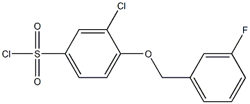 3-chloro-4-[(3-fluorophenyl)methoxy]benzene-1-sulfonyl chloride|