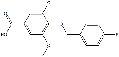 3-chloro-4-[(4-fluorophenyl)methoxy]-5-methoxybenzoic acid Structure