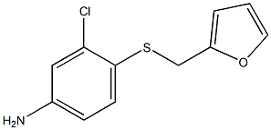 3-chloro-4-[(furan-2-ylmethyl)sulfanyl]aniline 化学構造式