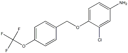3-chloro-4-{[4-(trifluoromethoxy)phenyl]methoxy}aniline,,结构式
