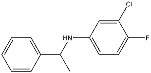 3-chloro-4-fluoro-N-(1-phenylethyl)aniline Structure