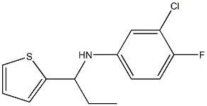 3-chloro-4-fluoro-N-[1-(thiophen-2-yl)propyl]aniline