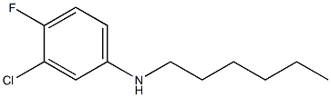 3-chloro-4-fluoro-N-hexylaniline 结构式