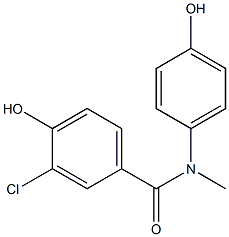 3-chloro-4-hydroxy-N-(4-hydroxyphenyl)-N-methylbenzamide,,结构式