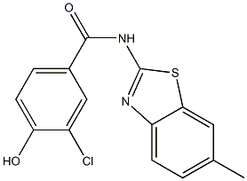 3-chloro-4-hydroxy-N-(6-methyl-1,3-benzothiazol-2-yl)benzamide