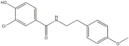 3-chloro-4-hydroxy-N-[2-(4-methoxyphenyl)ethyl]benzamide Struktur