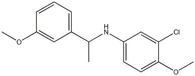3-chloro-4-methoxy-N-[1-(3-methoxyphenyl)ethyl]aniline Structure