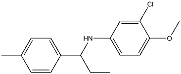 3-chloro-4-methoxy-N-[1-(4-methylphenyl)propyl]aniline,,结构式
