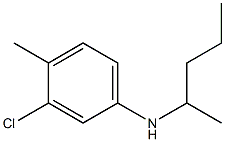 3-chloro-4-methyl-N-(pentan-2-yl)aniline,,结构式