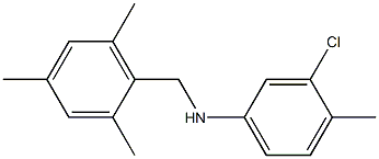 3-chloro-4-methyl-N-[(2,4,6-trimethylphenyl)methyl]aniline Structure