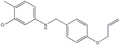 3-chloro-4-methyl-N-{[4-(prop-2-en-1-yloxy)phenyl]methyl}aniline,,结构式