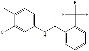 3-chloro-4-methyl-N-{1-[2-(trifluoromethyl)phenyl]ethyl}aniline,,结构式