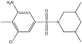 3-chloro-5-[(3,5-dimethylpiperidine-1-)sulfonyl]-2-methylaniline Structure