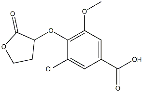 3-chloro-5-methoxy-4-[(2-oxooxolan-3-yl)oxy]benzoic acid,,结构式