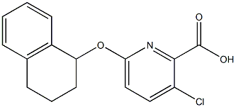 3-chloro-6-(1,2,3,4-tetrahydronaphthalen-1-yloxy)pyridine-2-carboxylic acid,,结构式