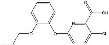 3-chloro-6-(2-propoxyphenoxy)pyridine-2-carboxylic acid Structure