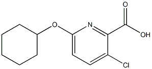 3-chloro-6-(cyclohexyloxy)pyridine-2-carboxylic acid Structure