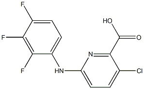 3-chloro-6-[(2,3,4-trifluorophenyl)amino]pyridine-2-carboxylic acid 化学構造式
