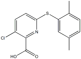 3-chloro-6-[(2,5-dimethylphenyl)sulfanyl]pyridine-2-carboxylic acid|