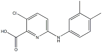 3-chloro-6-[(3,4-dimethylphenyl)amino]pyridine-2-carboxylic acid Structure