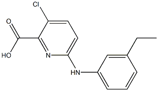 3-chloro-6-[(3-ethylphenyl)amino]pyridine-2-carboxylic acid,,结构式