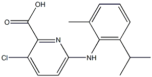 3-chloro-6-{[2-methyl-6-(propan-2-yl)phenyl]amino}pyridine-2-carboxylic acid Structure