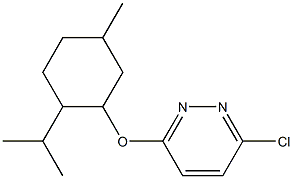 3-chloro-6-{[5-methyl-2-(propan-2-yl)cyclohexyl]oxy}pyridazine 化学構造式