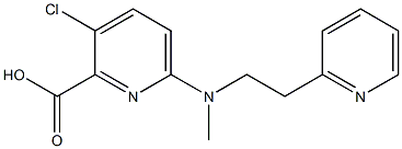 3-chloro-6-{methyl[2-(pyridin-2-yl)ethyl]amino}pyridine-2-carboxylic acid Struktur